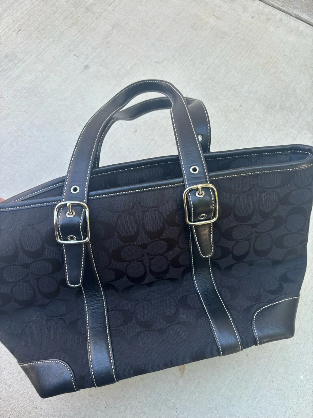 Coach Black Signature Canvas Briefcase Tote